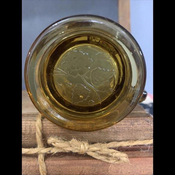 Vintage Mosser Gold Amber Child's Glass Kitten and Puppy Mug Cup  Cat Dog​​ - Picture 5 of 7